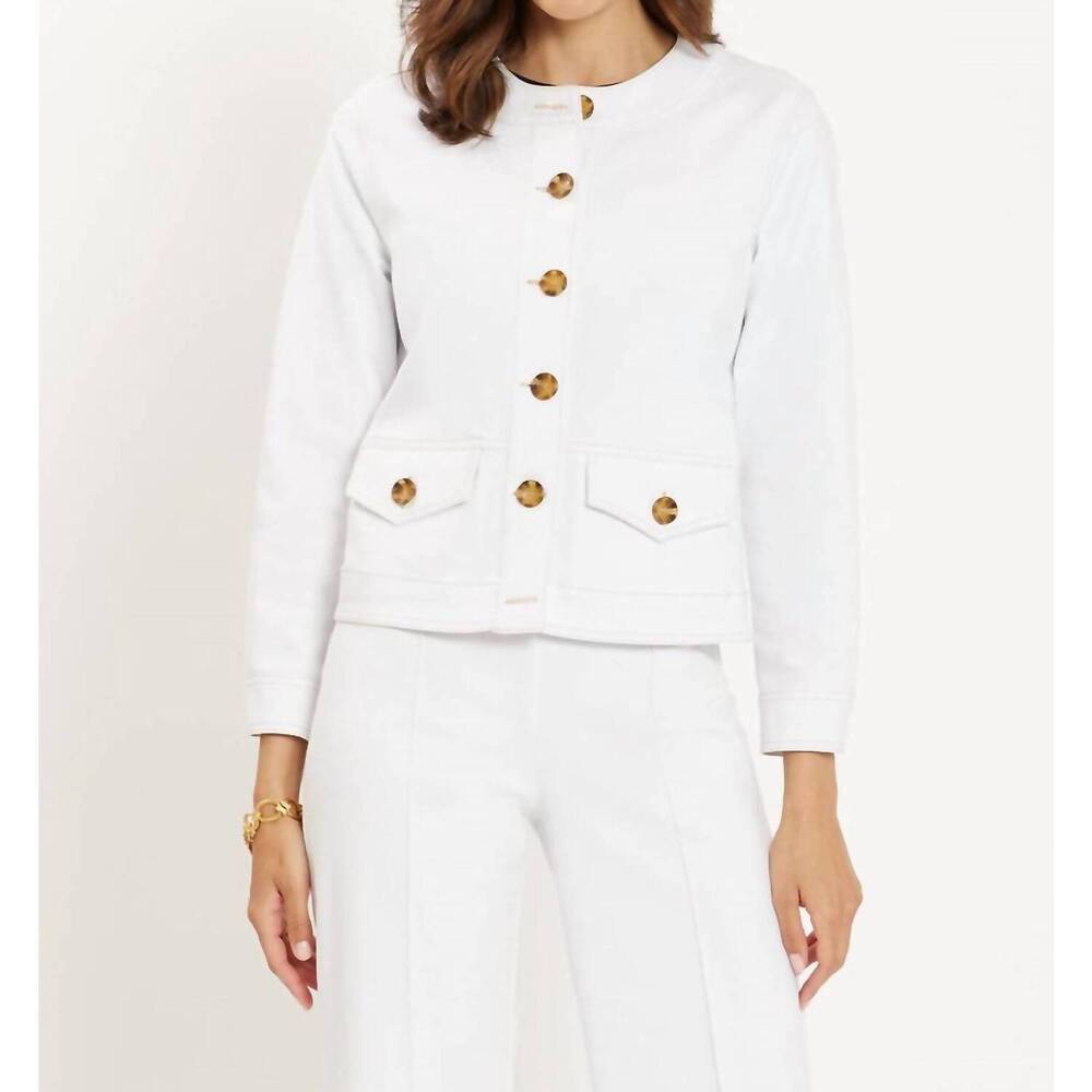 NEW JUDE CONNALLY raleigh button down jacket in white